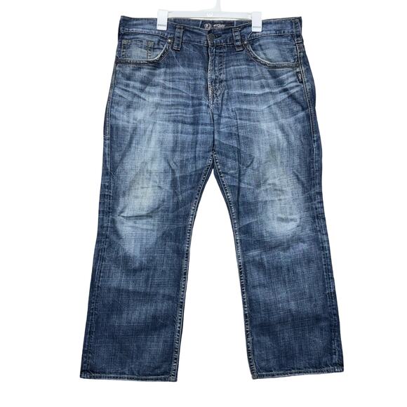 Silver Jeans Co Gordie Men’s W38 L30 Relaxed Fit Straight Leg Denim Jeans - Picture 1 of 15